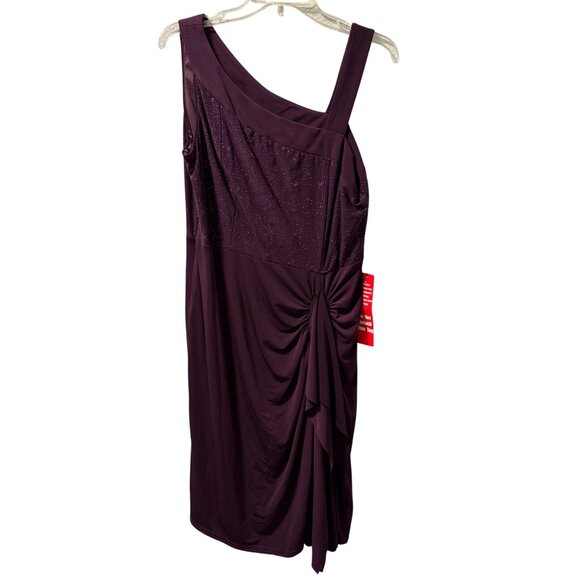 R&M Richards One-Shoulder Asymmetrical Cocktail Dress Size 14 .NWT - Picture 8 of 12